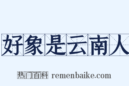 好象是云南人是什么意思的图片